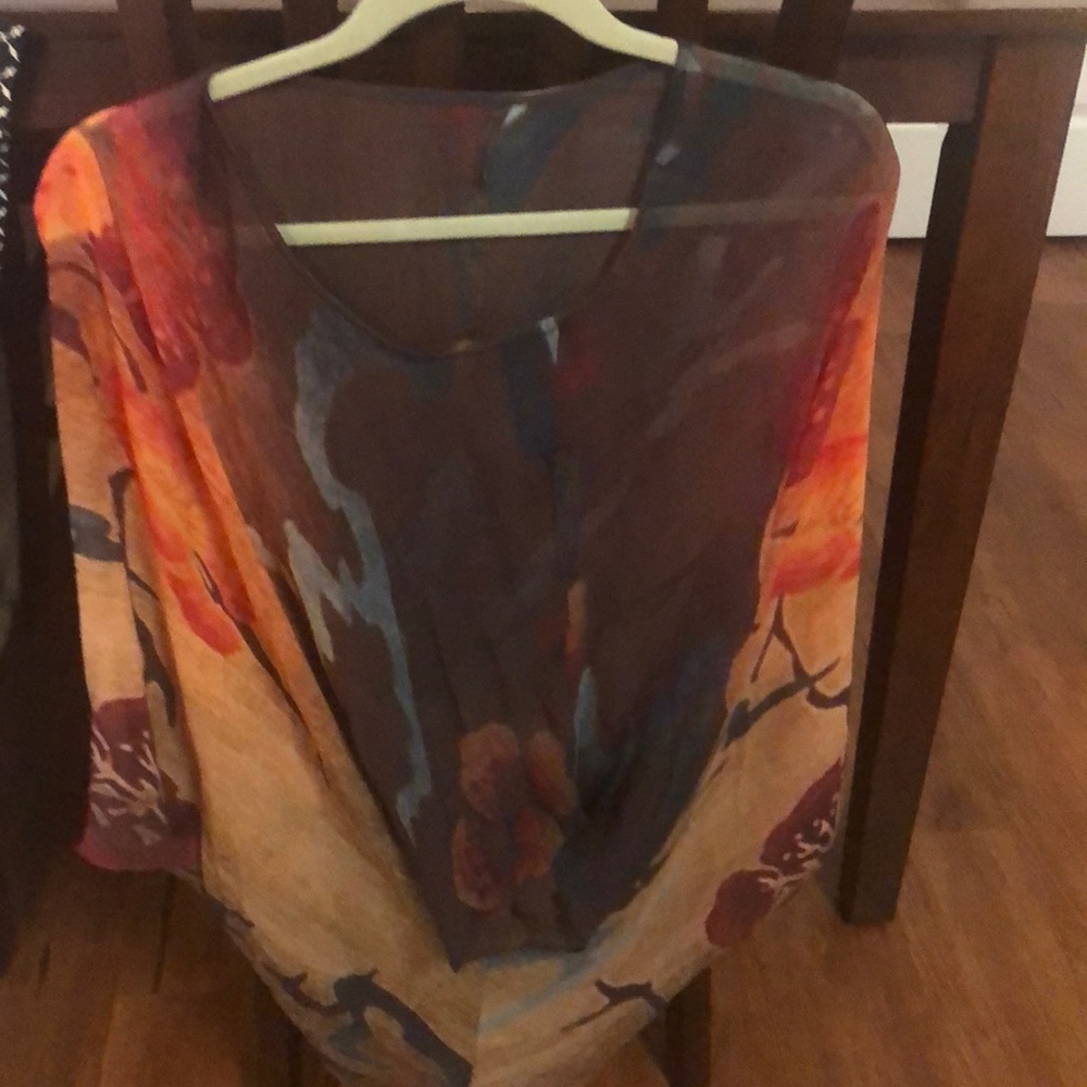 Gorgeous sheer overlay blouse